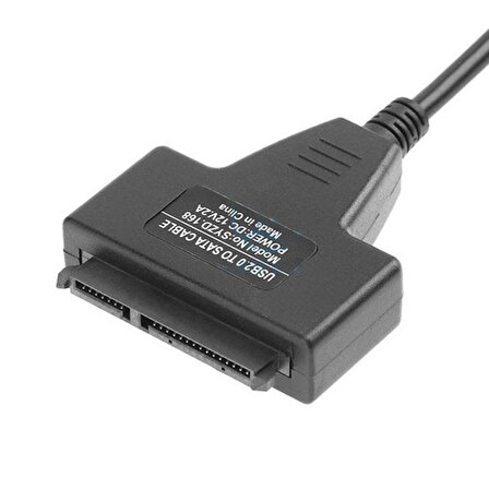 USB 2.0 to sata 2.5" 3.5" hdd kablo12V Power Adaptörlü