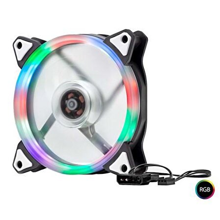 RGB kasa fanı 12 cm kasa için renkli ışıklı fan