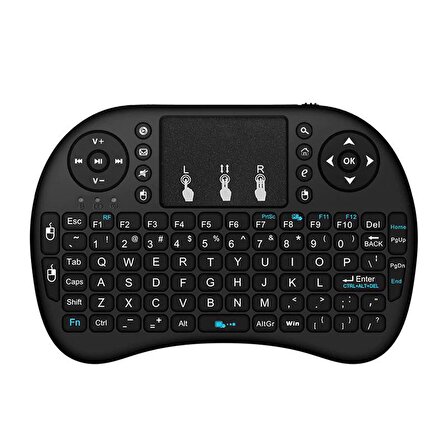 Smart Tv Box PS3 Uyumlu Kablosuz Şarjlı Touchpadli Mini  Klavye