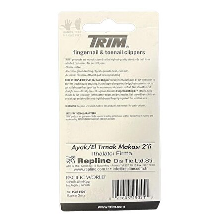 Trim TRI-3015B El ve Ayak Tırnak 2li Makası