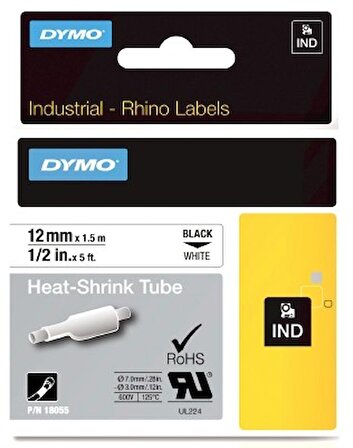 Dymo 0720170 M11 Alüminyum Yapışkanlı 12mmx7,65 Mt Orjinal Etiket