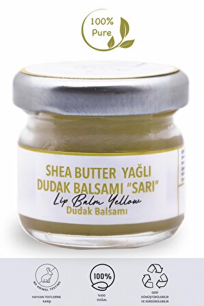 Dudak Bakım Kremi - Lip Balm (Limon Kabuğu & Shea Butter Yağlı) 29 ml.