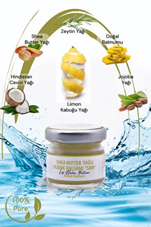 Dudak Bakım Kremi - Lip Balm (Limon Kabuğu & Shea Butter Yağlı) 29 ml.