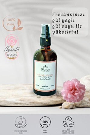 3'lü Gül Yağlı Gül Suyu Aydınlatıcı ve Gözenek Sıkılaştırıcı Sprey Tonik 100 ml