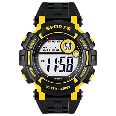 Dijital Spor Erkek Genç/Çocuk Kol Saati Kronometre Alarm 3ATM CHR904