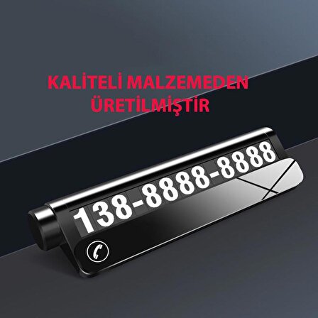 DailyTech LUX Araba Araç Park Numaratör Telefon Numarası Yazma