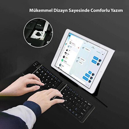 DailyTech Bluetooth Katlanabilir Klavye Telefon Tablet PC Uyumlu