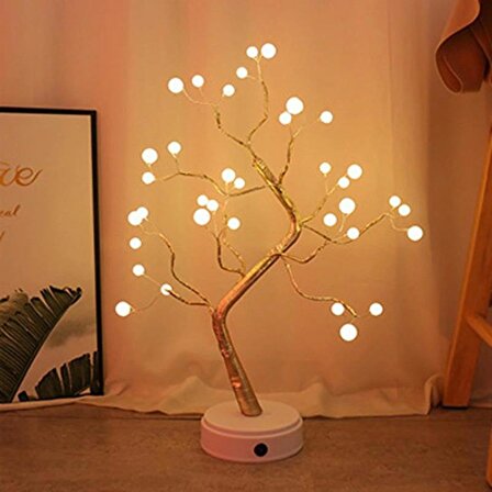 DailyTech Dekoratif 36 LED 3D Masa üstü Ağaç Lamba Noel Işığı