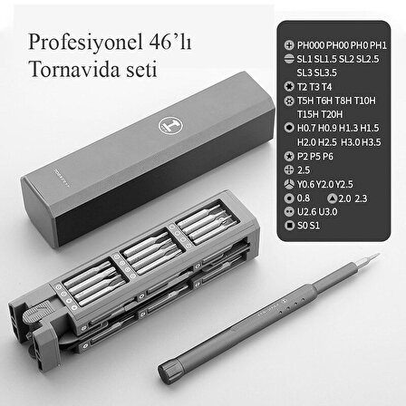 DailyTech 46 in 1 Hassas Manyetik Tornavida Seti Telefon PC Tamir Kiti