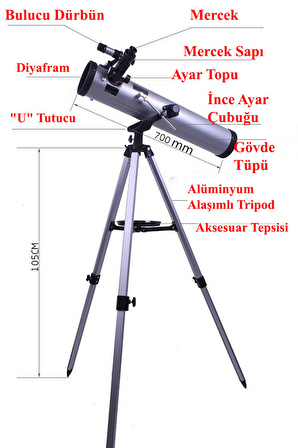 DailyTech Profesyonel Ultra HD Astronomik Monoküler Teleskop Uzay Gözlem