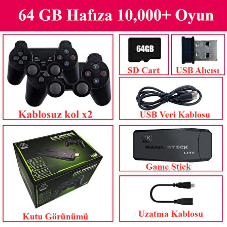 DailyTech PS1 RETRO Game Stick 10000 Çift Kol Oyun Konsolu