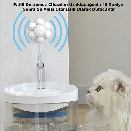 DailyTech Kedi Su Pınarı Çeşmesi Akıllı Hareket Sensörü Kızılötesi