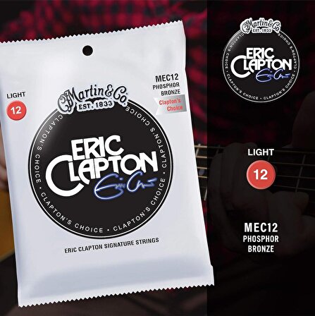 Martin MEC12 Eric Clapton's Choice Akustik Gitar Teli  (12-54) 
