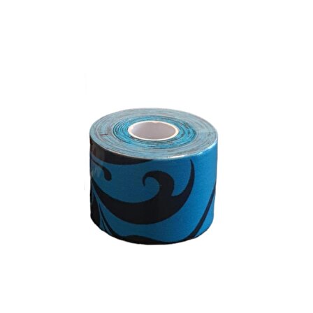 Sporcu Bandı Desenli Kinesio Tape Mavi Renk