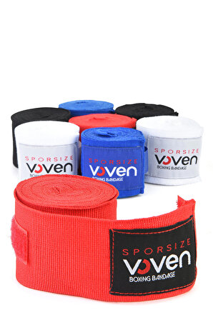 Voven Boxing Muay Thai Bandage Black Boks Bandajı Muay Thai Bandajı El Sargısı Siyah 3,5 Metre