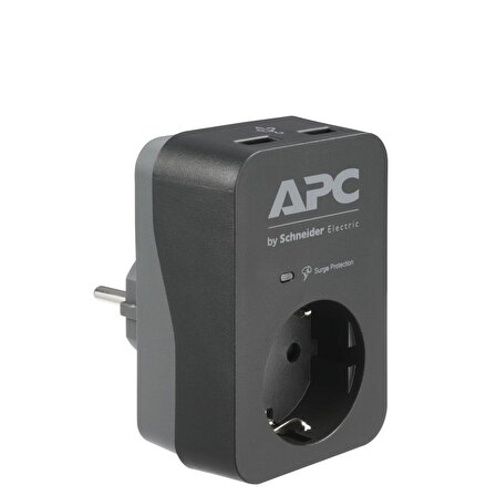 Apc By Schneider Electric Tekli Akım Korumalı Priz 2 USB Hızlı Şarj Çıkışlı Siyah PM1WU2B-GR