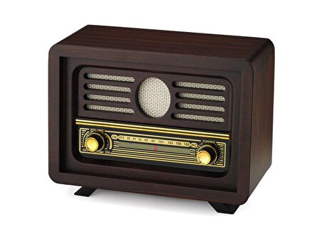 Nostaljik Radyo Üsküdar Kahverengi USB ve Bluetooth'lu