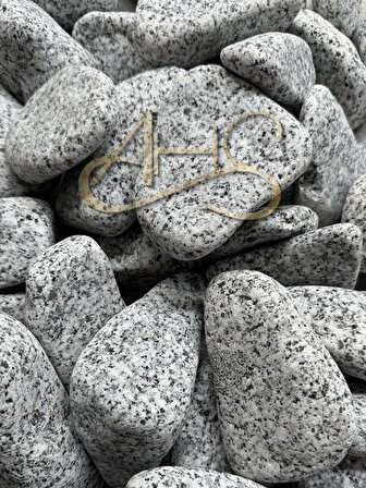 AHS Doğal Granit Gri Dolomit Taşı 25 Kg 6-10 Cm Dere Çakıl Bahçe Peyzaj Saksı Teraryum Akvaryum Taşı