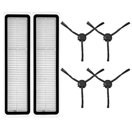 Dreame Bot L10 Pro Uyumlu 6 Parça Yedek Filtre Fırça Seti