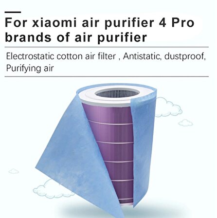 Filterhauz Xiaomi Mi Uyumlu Air Purifier 4 Pro İçin Toz Tutucu Filtre 10 Adet