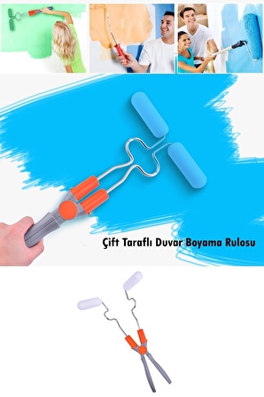 BUFFER® Nano Süngerli Damlatmaz Mobilya ve Duvar Boyama Rulosu Hem Köşe Hem Düz Zemin