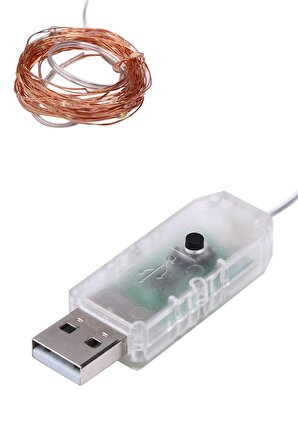 BUFFER® Yılbaşı ve Özel Konsept Dekorasyon 5 Mt USB Bağlantılı Led Işık