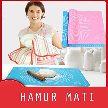 30*40 cm Hamur Matı Silikon Ölçekli Kullanımı Kolay Hamur Açma Matı