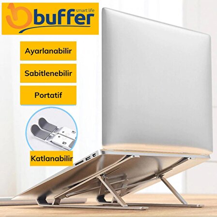 BUFFER® Ayarlanabilir Dizüstü Bilgisayar Destek Tabanı Katlanabilir Taşınabilir Laptop Yükseltici