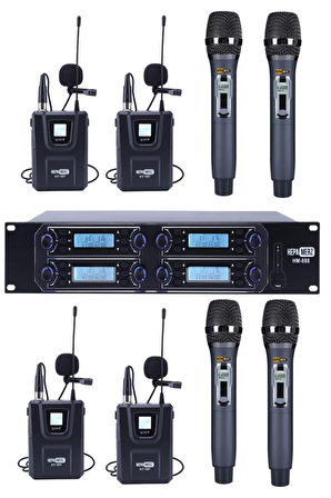 Hepa Merz HM-8008EY 8'li Kablosuz EL ve Yaka Mikrofonu Seti