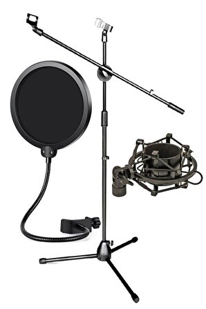 Lastvoice Ms06 Mikrofon Standı Shock Mount Pop Filter Set