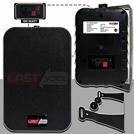 Lastvoice Soft Black Plus Paket-4 Hoparlör ve Anfi Mağaza Ses Sistemi