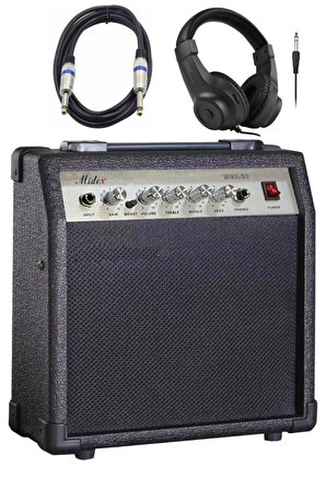 Midex MGA-30HD Elektro Gitar Amfisi 30 WATT Gain Özelliği Kulaklık Çıkışı