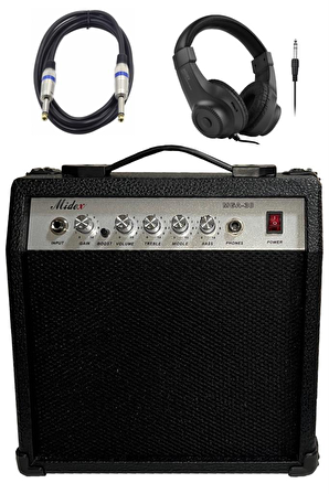 Midex MGA-30HD Elektro Gitar Amfisi 30 WATT Gain Özelliği Kulaklık Çıkışı