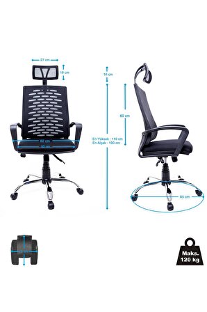 GREY EVO Ev ve Ofis Çalışma Sandalyesi Oyuncu Koltuğu Bilgisayar Sandalyesi