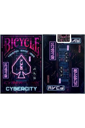 Bicycle Cyberpunkt Cybercity Premium Oyun Kağıdı Iskambil Kartları Destesi Kartı