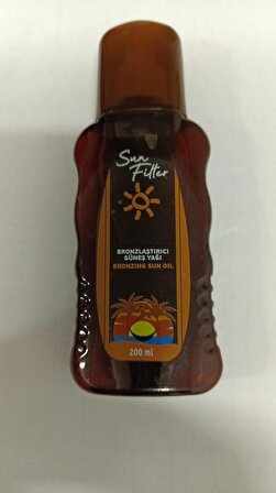 Sun Filter Bronzlaştırıcı Kakao Yağı 200 ml