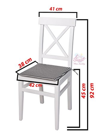 4 Adet Ahşap Arin Sandalye Beyaz Sökülebilir Oturum
