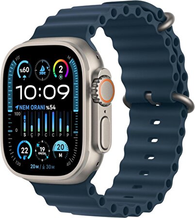 Apple Watch Uyumlu 42MM 44MM 45MM 49MM 1/2/3/4/5/6/se/7/8/ultra Akıllı Saat Ocean Kordon ve Kayışı Koyu Lacivert