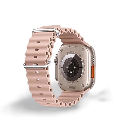 Cosmostech Akıllı Saat Watch için Uyumlu 42MM 44MM 45MM 49MM 1/2/3/4/5/6/se/7/8/ultra Akıllı Saat Silikon Kordon ve Kayışı Pembe