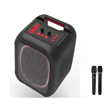 Cosmostech MS7K Taşınabilir Kablosuz Speaker, Bluetooth Hoparlör, - Çift Mikrofon Karaoke, RGB Aydınlatma, NFC
