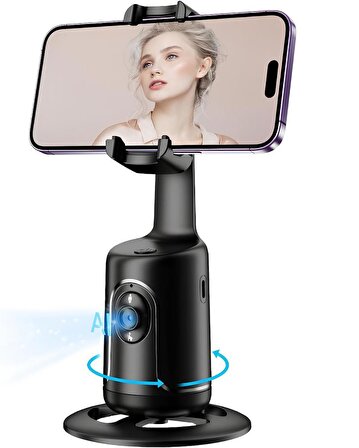Cosmostech 360° Yüz ve Vucut Takipli Hareket Algılayıcı Sensörlü Akıllı Çekim Selfie Video Takip Vlog Tripod Gimbal Telefon Tutucu