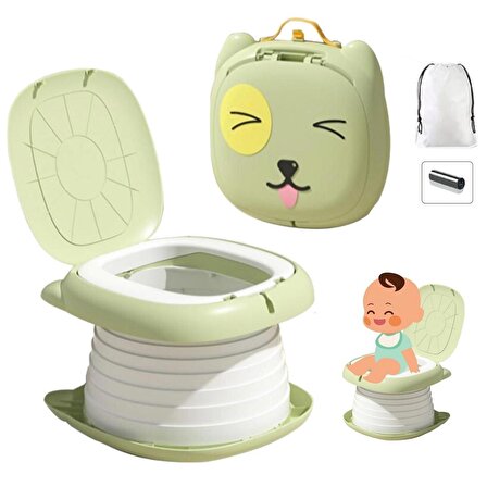 MooieBaby's Cat Potty Katlanabilir Çocuk Tuvaleti, Çok Fonksiyonlu Taşınabilir Alıştırma Lazımlığı, Carry Potty