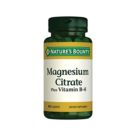Nature's Bounty Magnesium Citrate Plus Vitamin B6 60 Kaplet