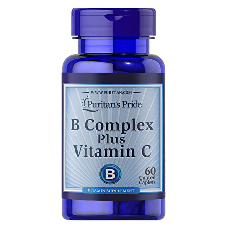 Puritan's Pride B Complex Plus Vitamin C 500 Mg 60 Tablet - AROMASIZ
