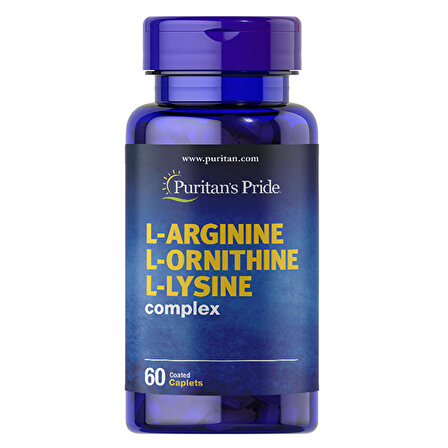 Puritan's Pride L-Arginine L-Ornithine L-Lysine Complex 60 Tablet - AROMASIZ