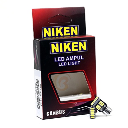 Niken 12V T10 Dipsiz Ampul 18 Led'li 2’li SET - Beyaz Işık