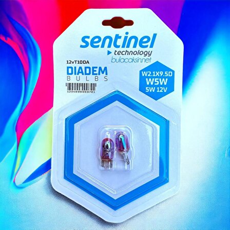 Sentinel Diadem Turuncu 12V T10 W5W W2.1x9.5D 2 Adet
