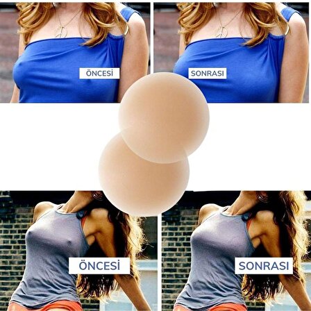 BUFFER® Silikon Göğüs Ucu Kapatıcı Gizleyici Bant Aparat  Nipple Pad