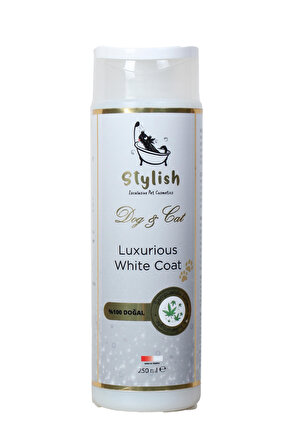 Stylish Pet Cosmetics Beyaz Köpek Ve Kediler Için Tüy Dökme Engelleyici Organik Şampuan 250 ml