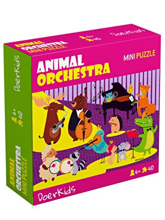 Hayvan Orkestrası Mini Puzzle 40 Parça 4+ Yaş